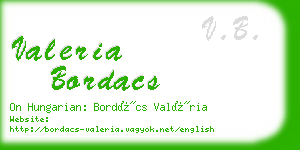 valeria bordacs business card